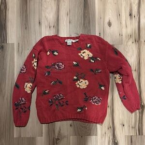 Floral Knit Sweater - Vintage Pink Eddie Bauer